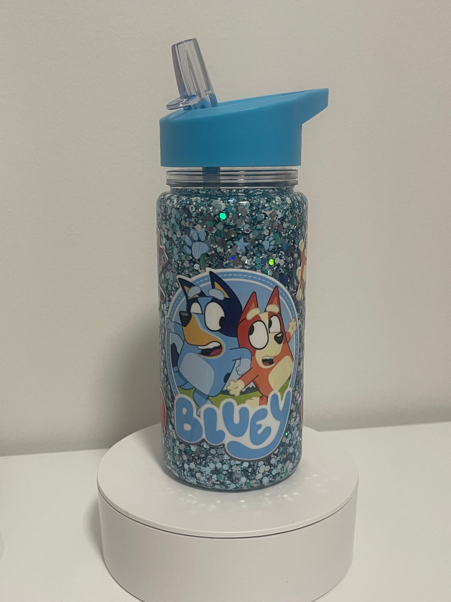 Blue Kids Snowglobe Drink Bottle