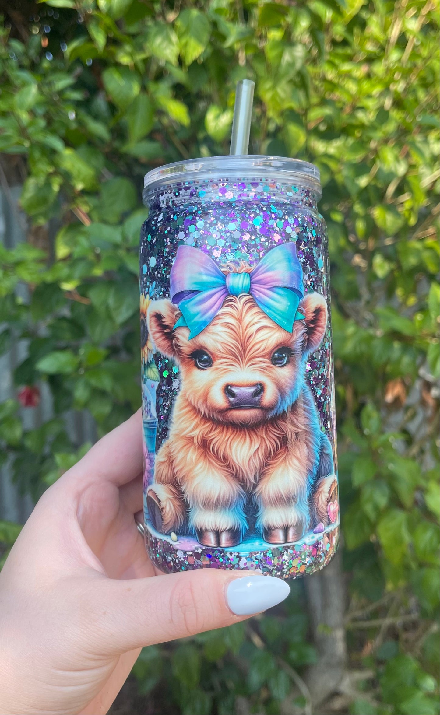 I Drink Coffee For Your Protection Pre Made Snowglobe Tumbler