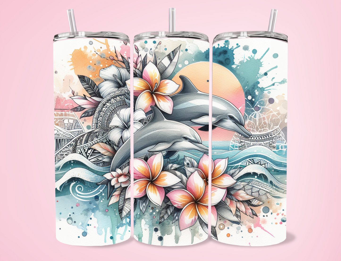 Dolphin 20oz Sublimation Tumbler