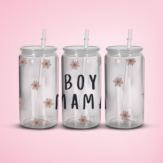 Boy Mama Custom Pre-Made Snowglobe Tumbler