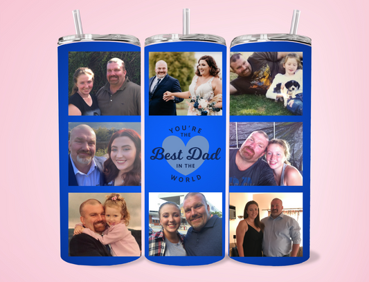 Best Dad Custom Photo 20oz Sublimation Tumbler