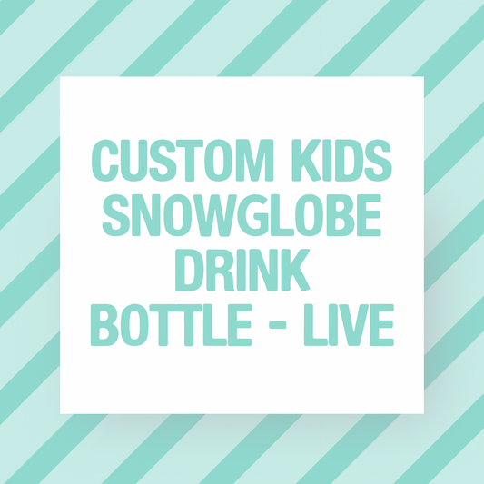 Custom Kids Snowglobe Drink Bottle - LIVE