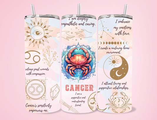 Cancer 20oz Sublimation Tumbler