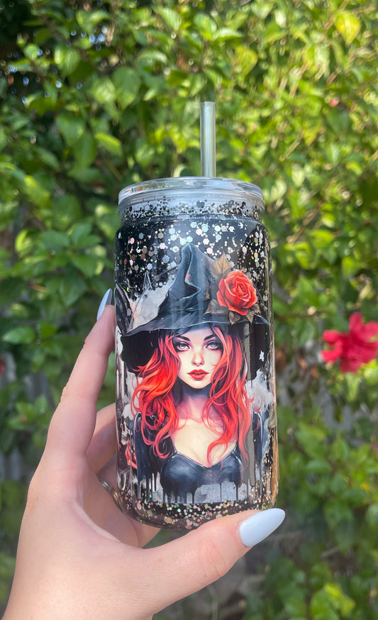 Gothic Girl Pre-Made Snowglobe Tumbler