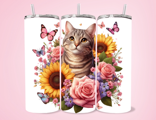 Smokey - Tabby Cat 20oz Sublimation Tumbler