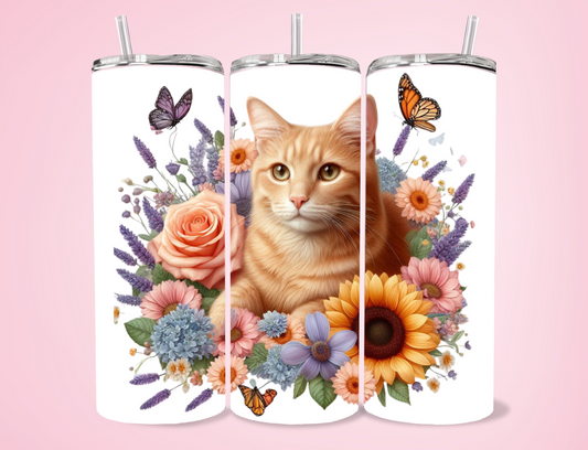 Cheddar - Ginger Cat 20oz Sublimation Tumbler